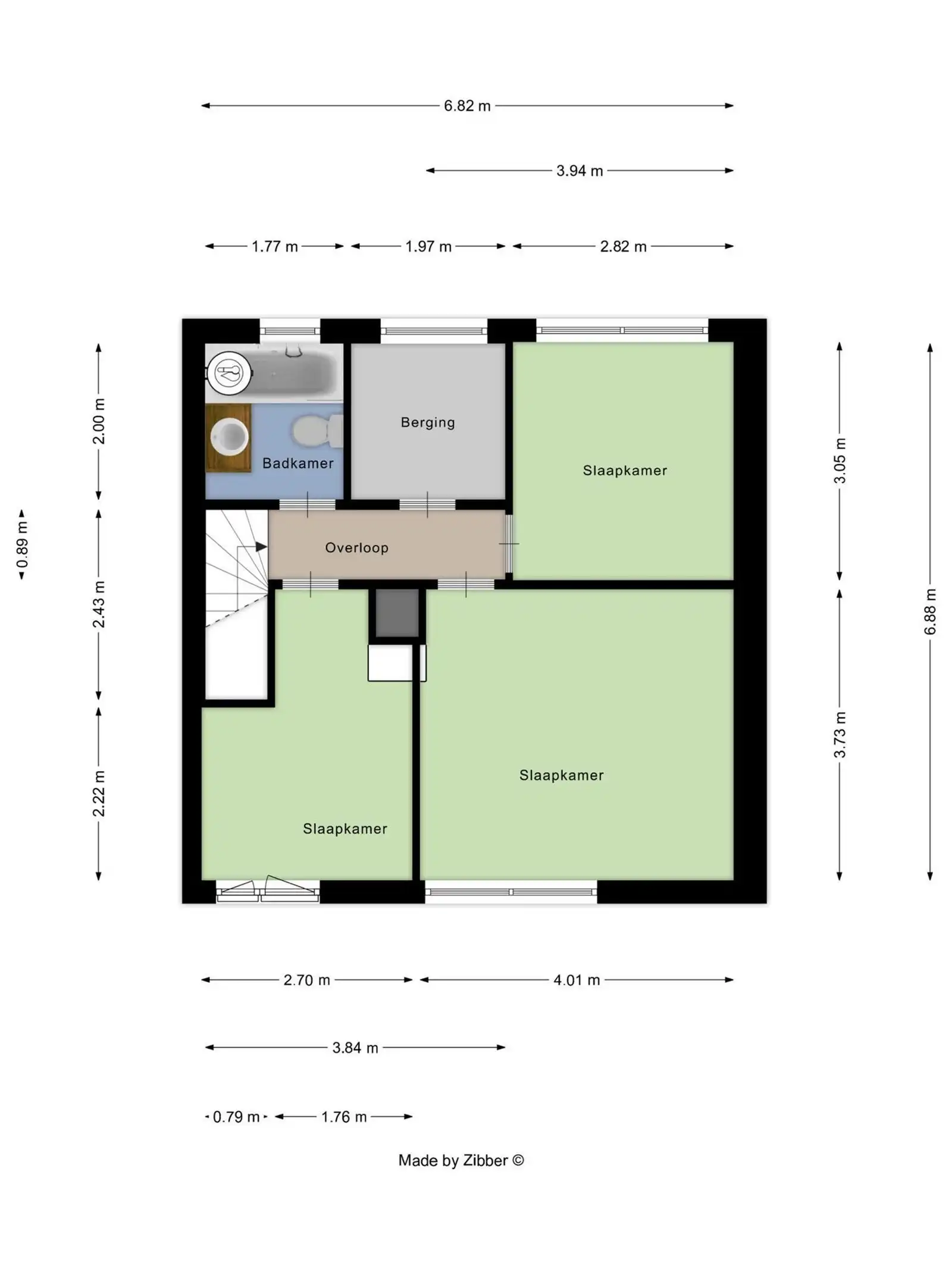 3-gevelwoning met 3 slaapkamers, garage en tuin foto 11