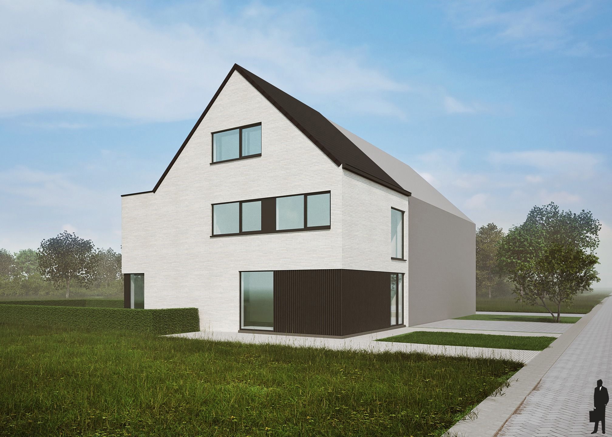 Ruime nieuwbouwwoning (casco) te koop op een top ligging in het centrum van Kessel. foto 5