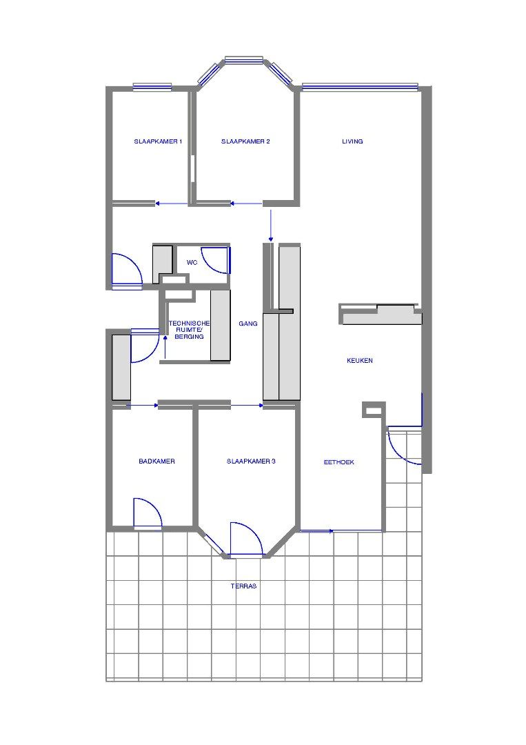 Gelijkvloers appartement met een terras van 50m²,  3 slaapkamers en 2 staanplaatsen in het centrum van Leuven! - bewoonbare opp. 147m²  foto 34