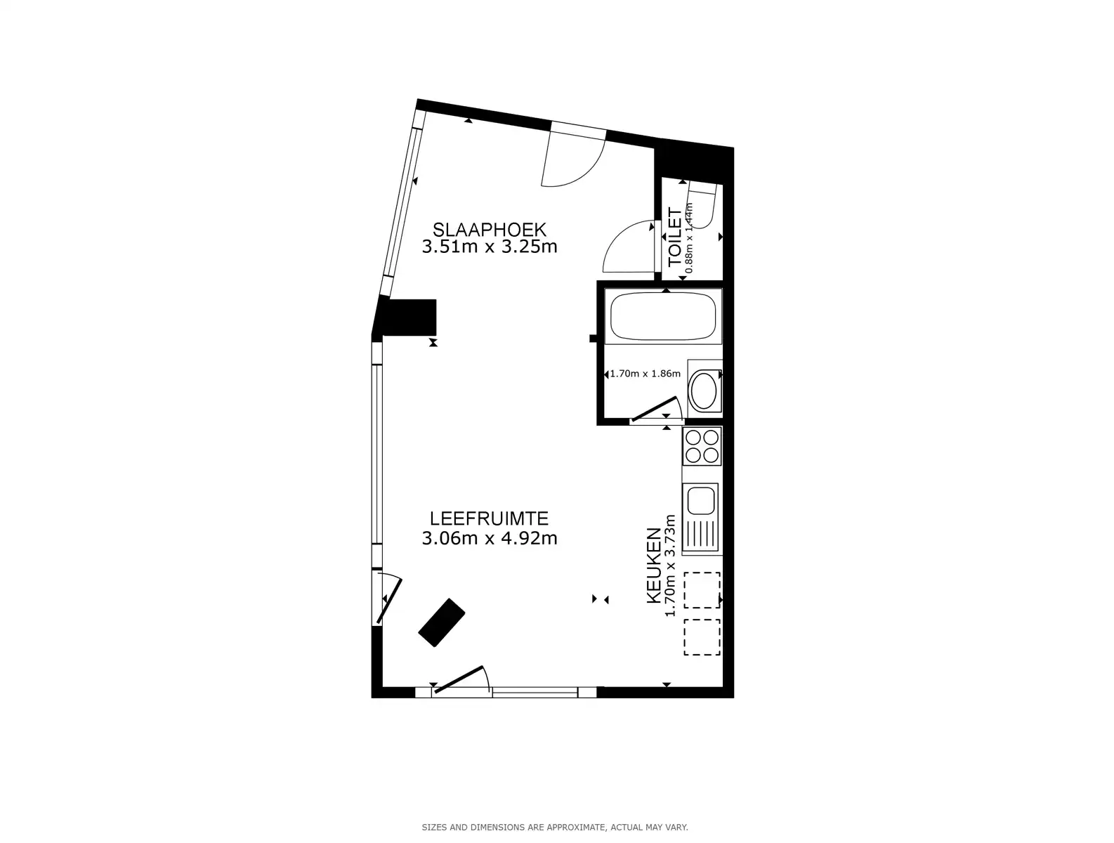 Hoekstudio met panoramisch zicht op de Coupure foto 9