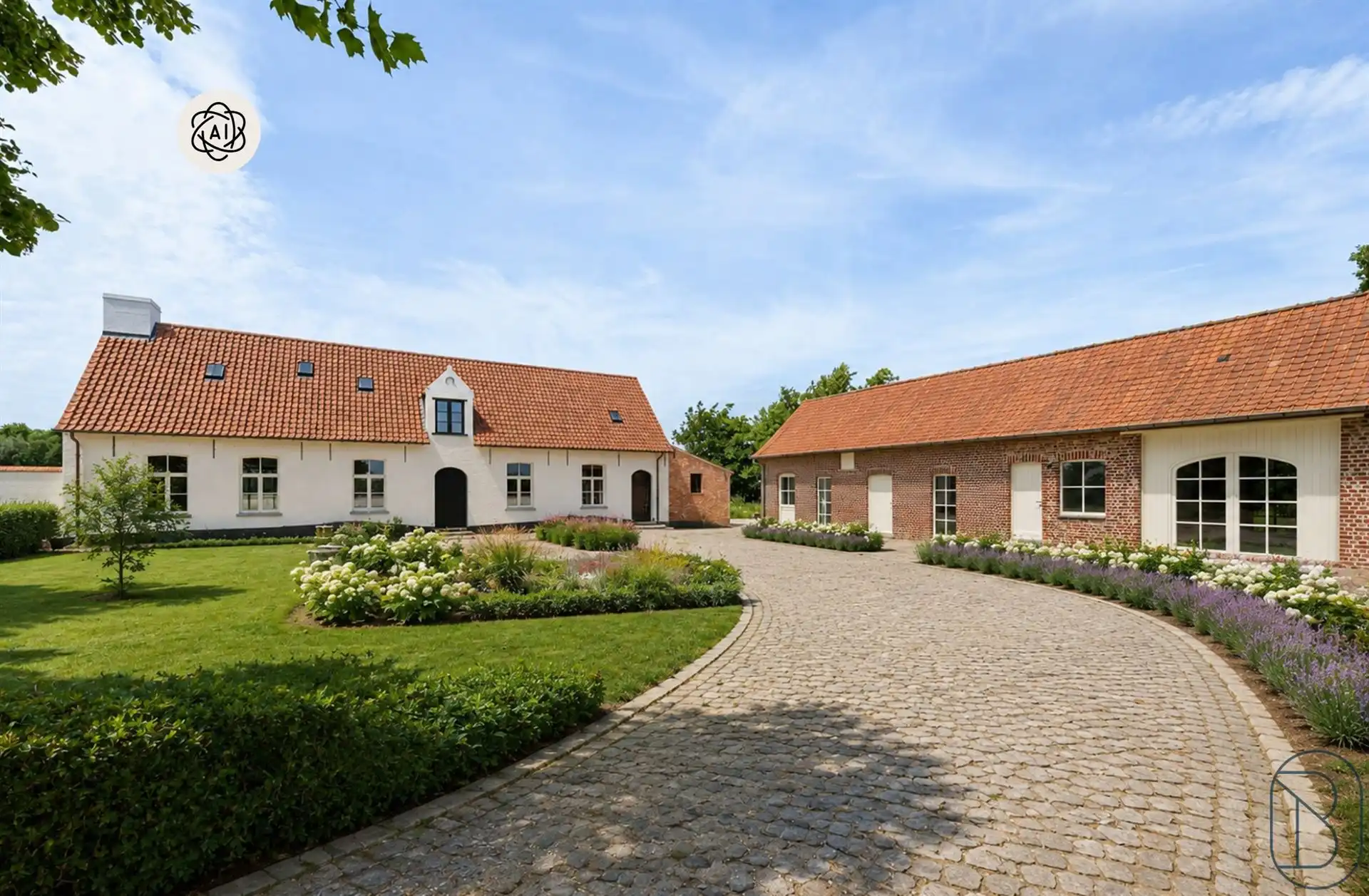 Uniek casco-landhuis met bijgebouw en vijver op TOP ligging! foto {{pictureIndex}}