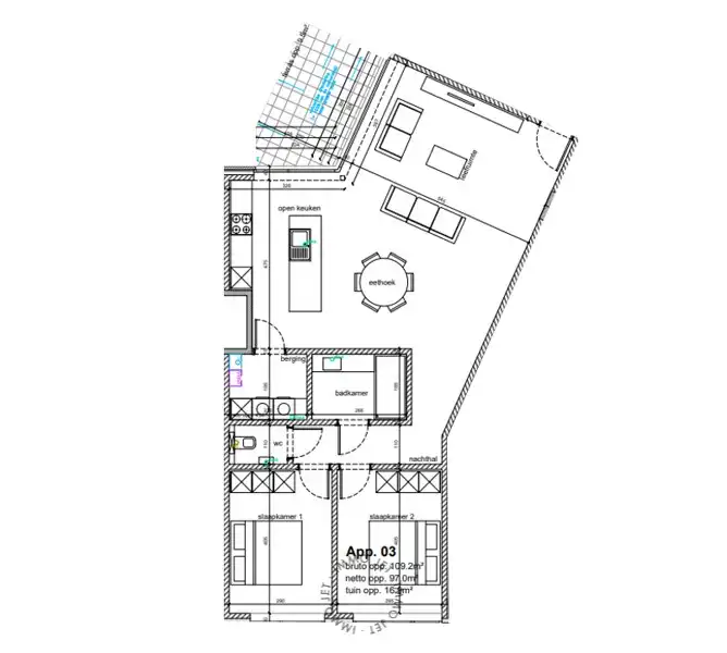 Gelijkvloers nieuwbouwappartement met tuin en twee slaapkamers foto 4