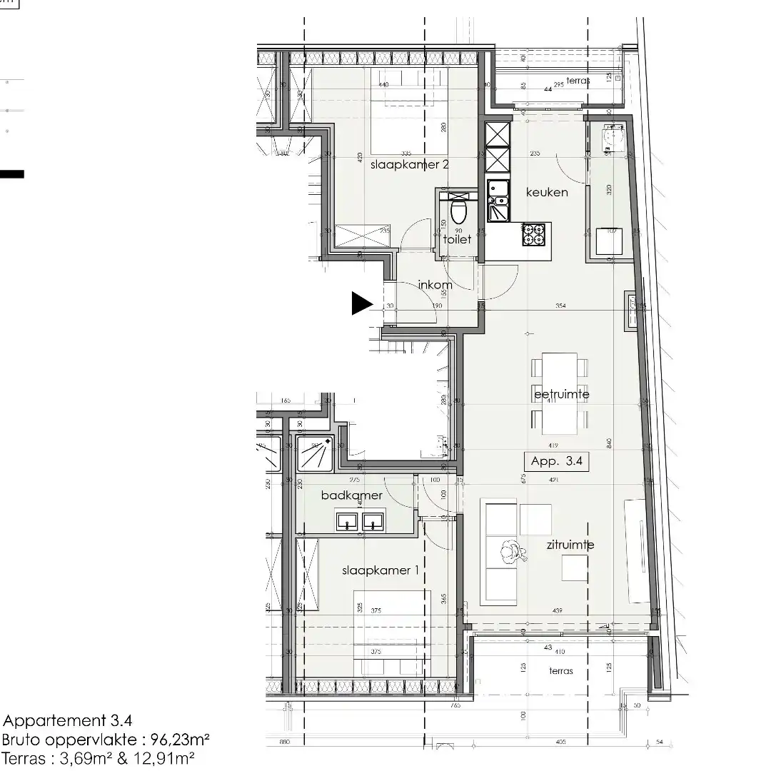 Appartement met 2 slaapkamers en terras te Lombardsijde  foto 6