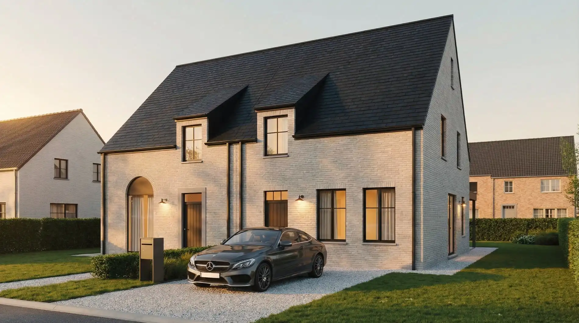 Bouwgrond voor een halfopen woning met carport in Wielsbeke foto 2