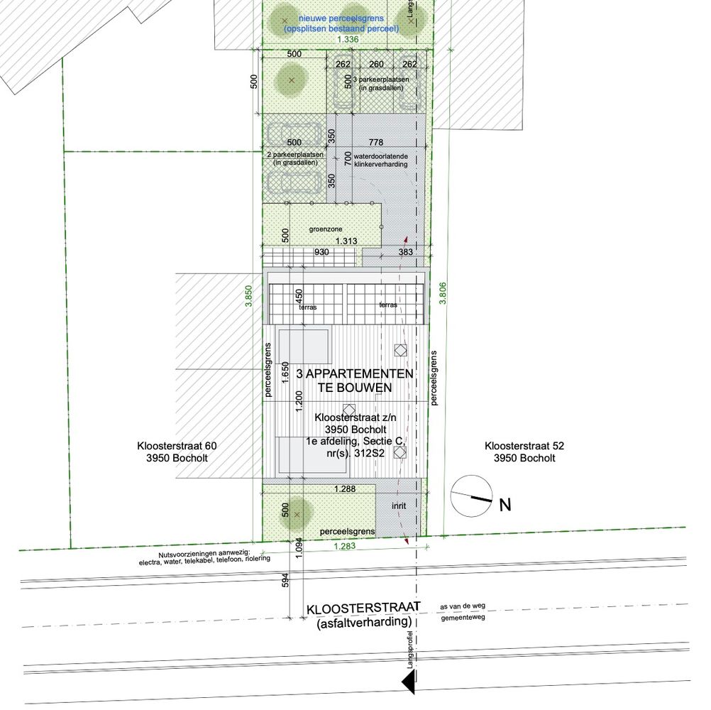 Projectgrond voor 3 appartementen mét vergunning op toplocatie in het centrum van Bocholt! foto {{pictureIndex}}