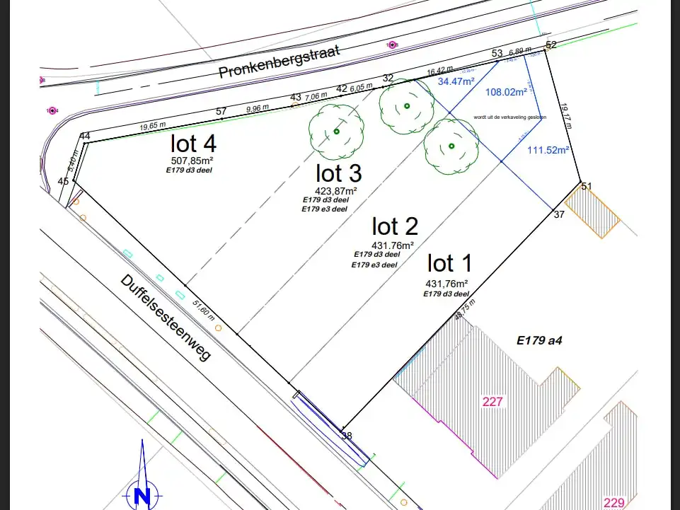 Lot 1 bouwgrond van 543m² voor halfopen bebouwing in Kontich foto 4