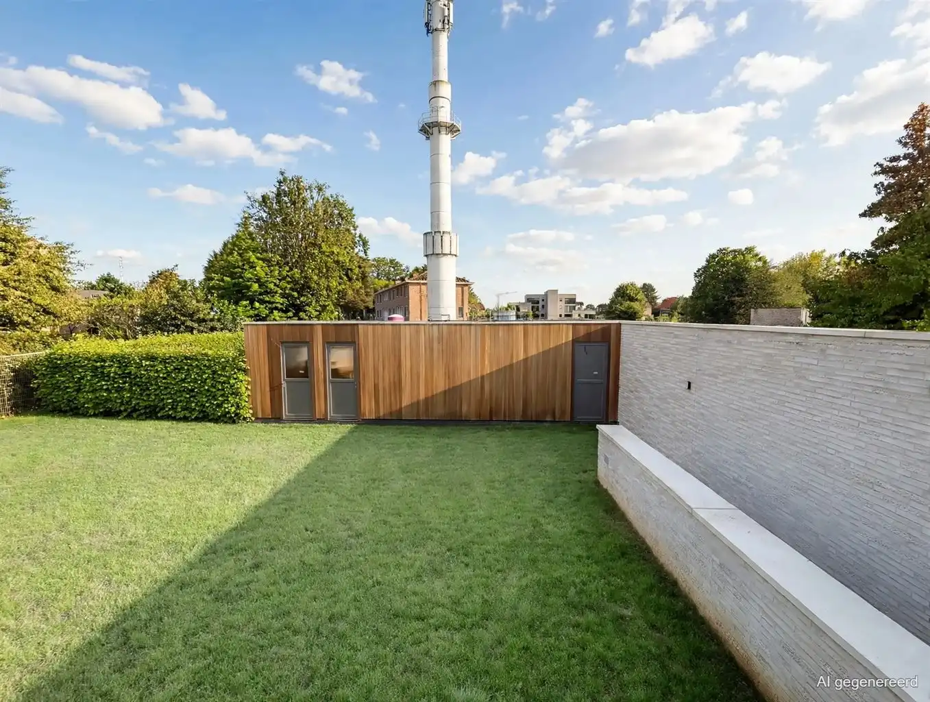 Gelijkvloers, energiezuinig BEN-appartement met 1 slaapkamer, ruim zuidgericht terras, private tuin en ondergrondse autostaanplaats in hartje Maaseik. foto 7