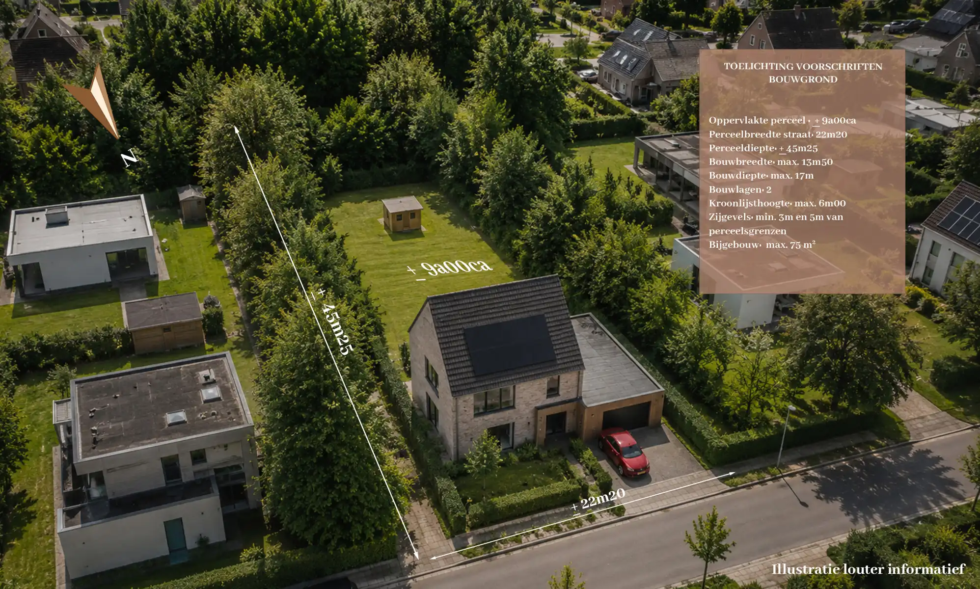 Prachtige bouwgrond voor open bebouwing in doodlopende straat foto {{pictureIndex}}