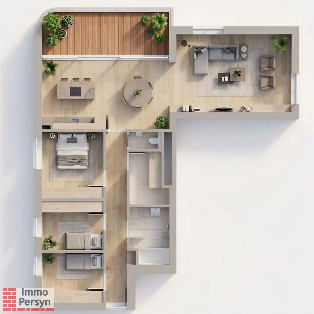 Nieuwbouw 3 slpk app met terras van 18m² met 6% BTW mogl foto {{pictureIndex}}