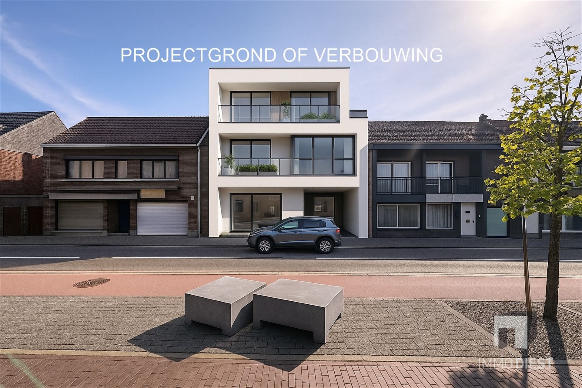 Projectgrond  in het centrum van Ham op 5,83are foto {{pictureIndex}}