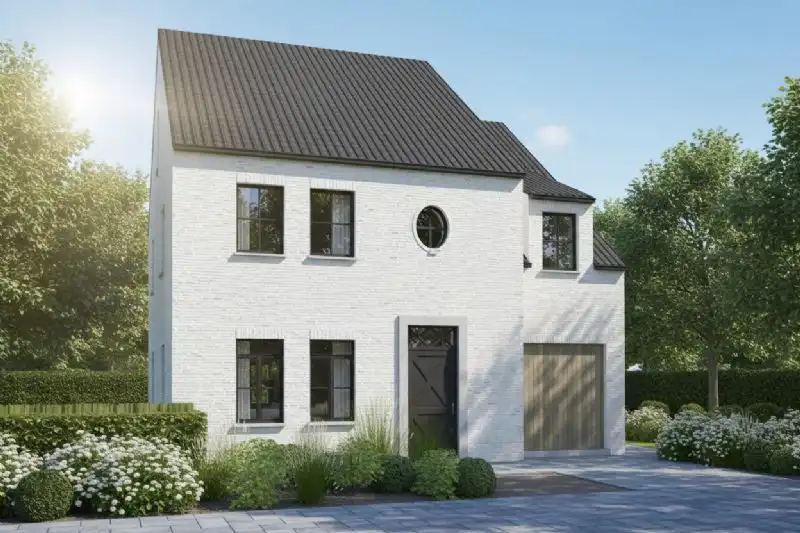 Nieuw te bouwen alleenstaande woning met vrije keuze van architectuur te Koolskamp. foto {{pictureIndex}}