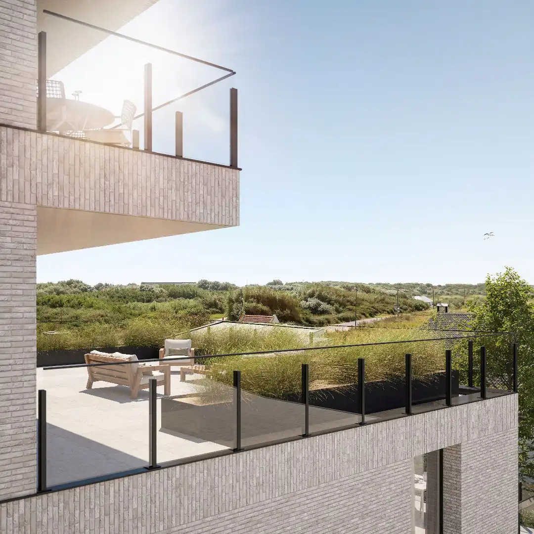 Exclusief nieuwbouwappartement met fenomaal terras en duin- en zeezicht! foto {{pictureIndex}}