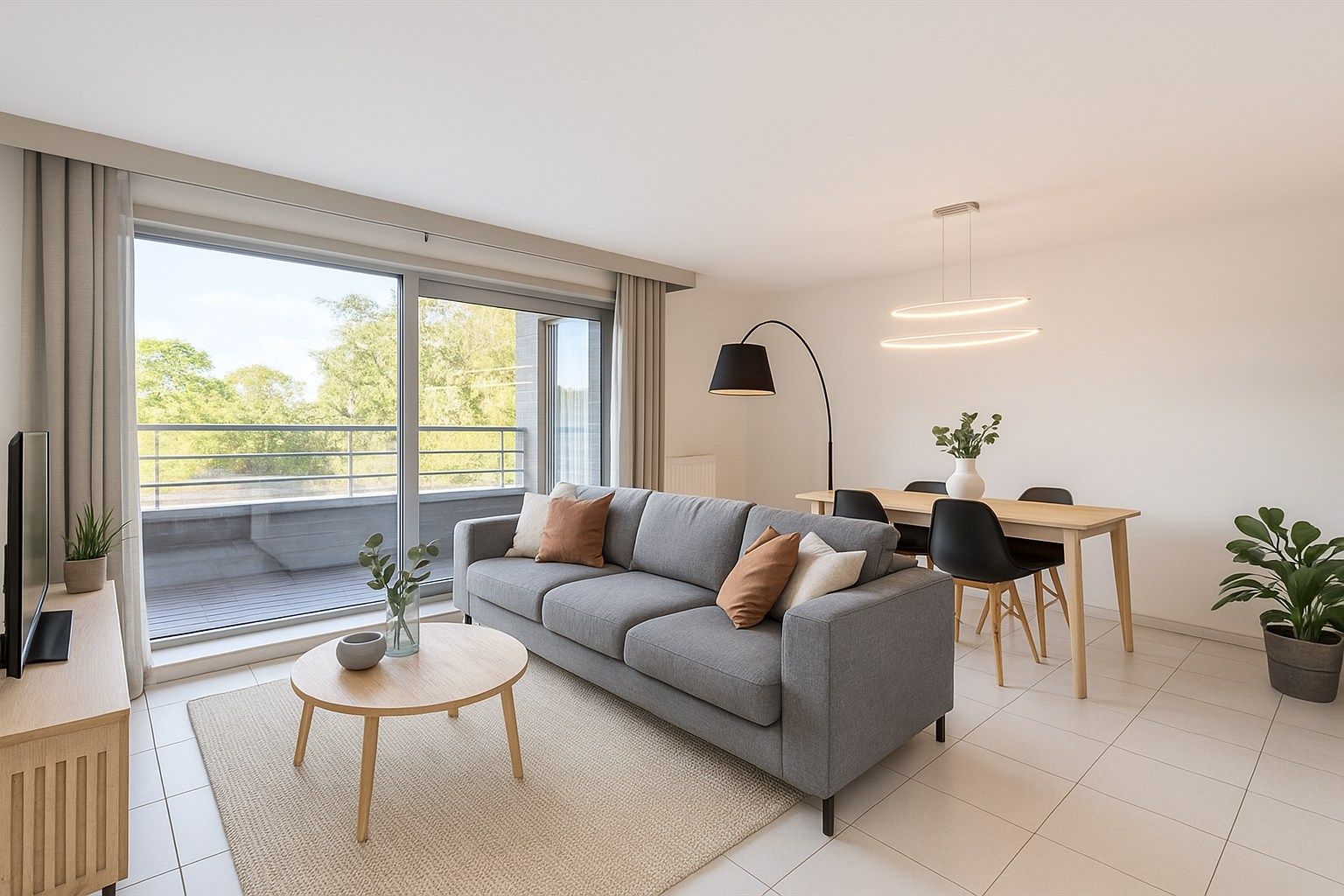 INSTAPKLAAR APPARTEMENT MET 2 SLPKS | 2 TERRASSEN EN STAANPLAATS IN HARTJE KNESSELARE foto {{pictureIndex}}