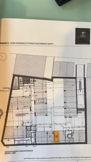 Nieuwbouw autostaanplaats te huur in afgesloten parkeergarage nabij Gent centrum foto 3