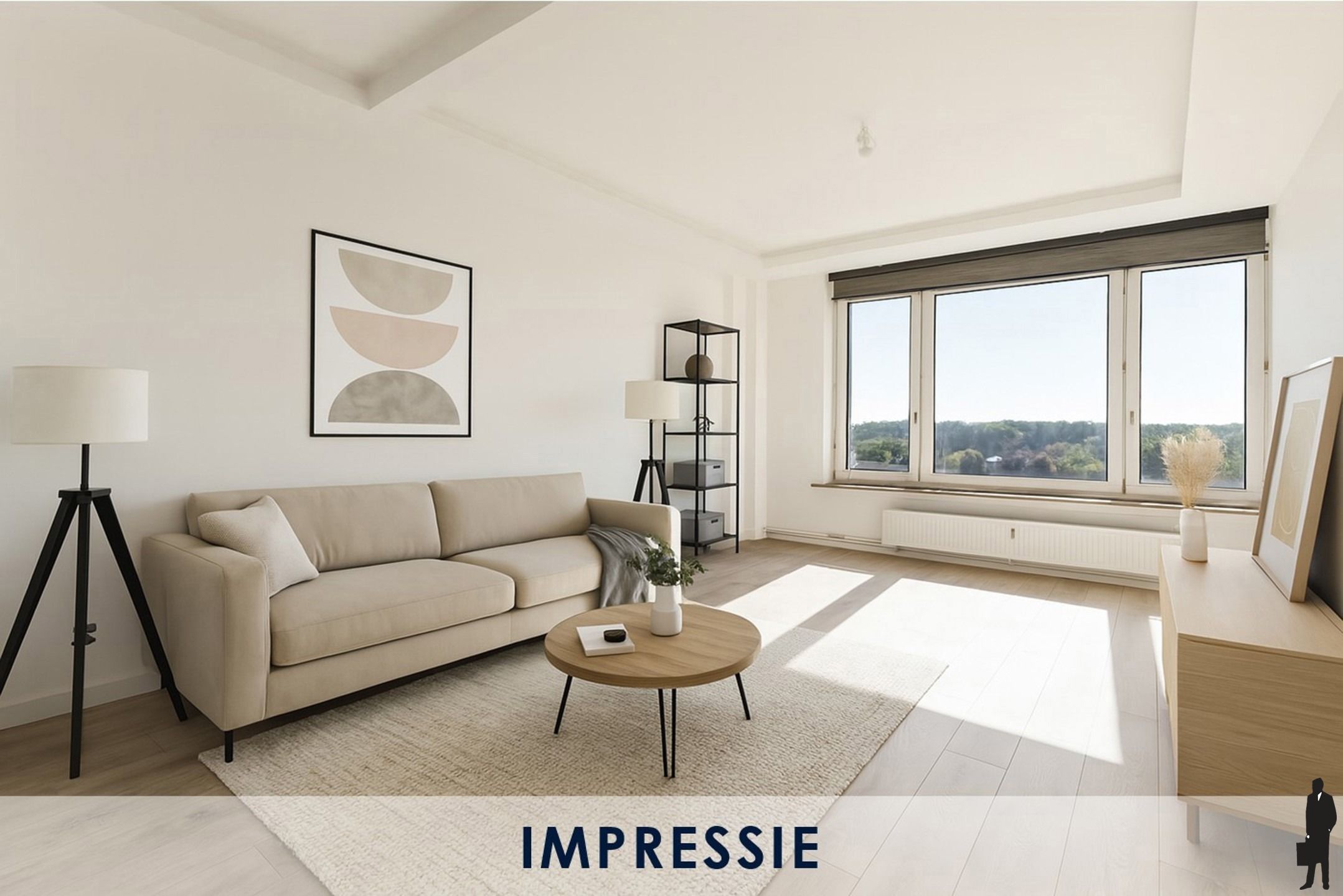 Hoofdfoto van de publicatie: Lichtrijk hoekappartement op de 10de verdieping.