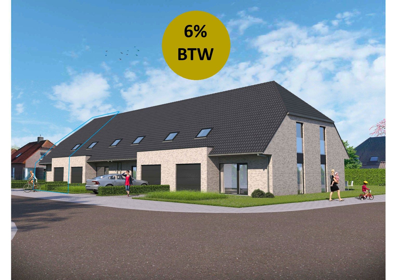 Halfopen 3-slpkr nieuwbouwwoning vlakbij centrum Brugge (Lot 4) foto 1