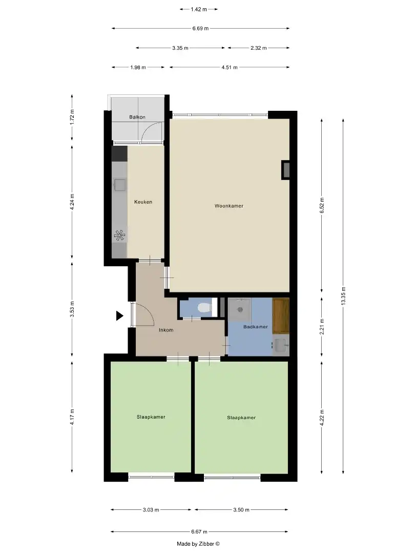 Rustig gelegen appartement met twee ruime slaapkamers en terras vlakbij Leuven - EPC 133kWh/m² - bewoonbare oppervlakte 87 m²     foto 16