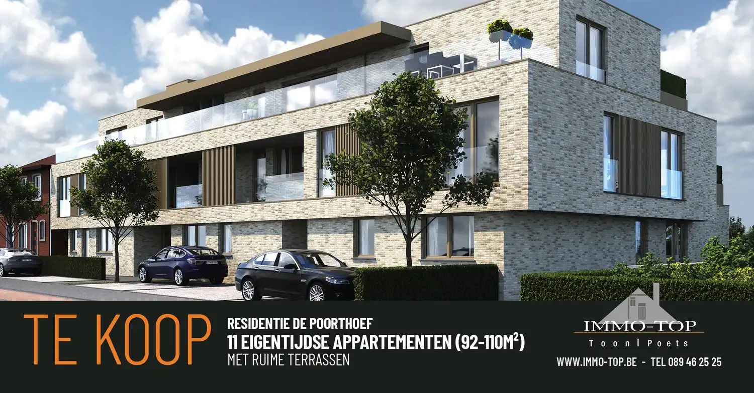 REEDS 45% VERKOCHT ! HEUSDEN RESIDENTIE DE POORTHOEF (TOPLOCATIE op slechts 100m van kerkplein): 11 moderne appartementen (92-110m²) foto 2