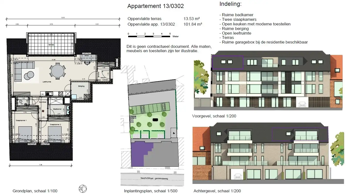 Appartement met 2 slaapkamers en terras te Gistel  foto 5