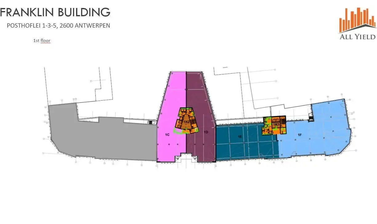 Kantoor te huur in Franklin Building te Berchem foto 13