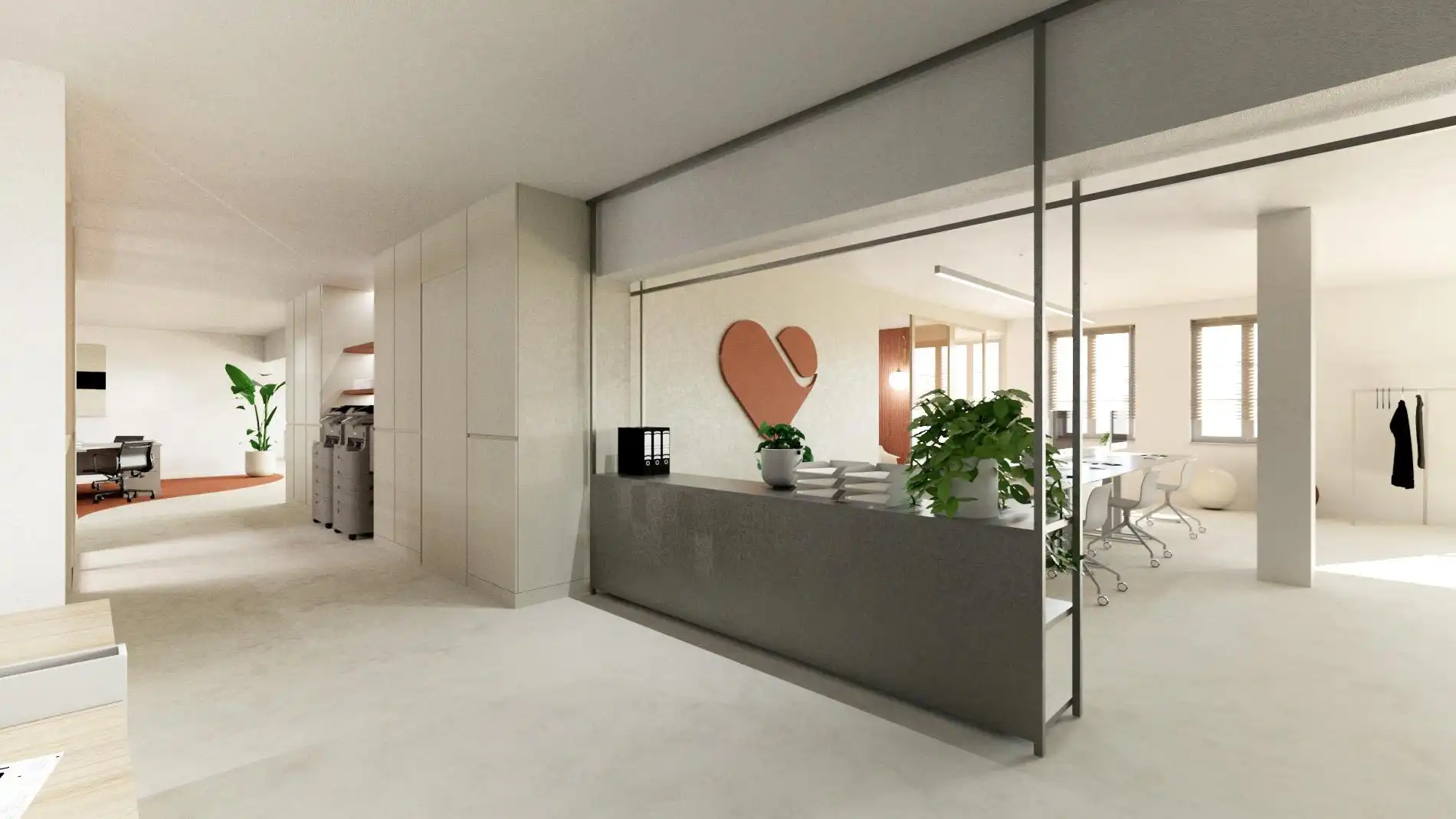 Casco kantoor-/handelsruimte van 724 m² met 7 parkings en kelderbergingen in het centrum. foto 5