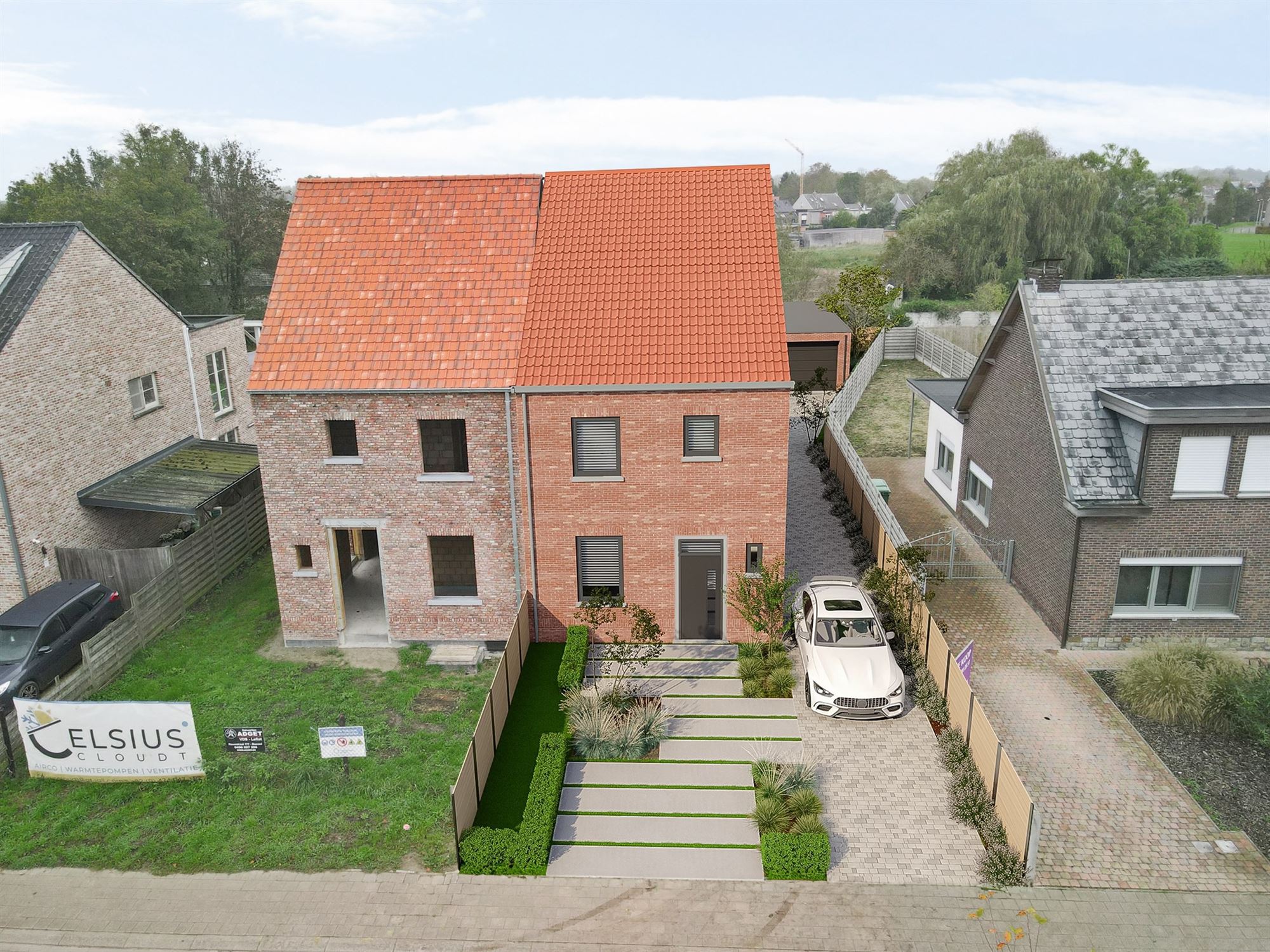 Perceel bouwgrond (650 m2) voor half open bebouwing niet ver van het centrum foto 3
