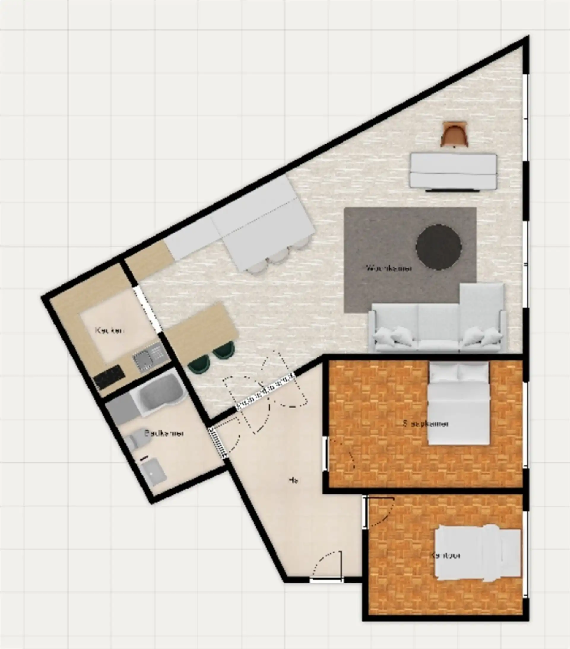 Ruim 2 slpk app. aan centraal station! foto 3