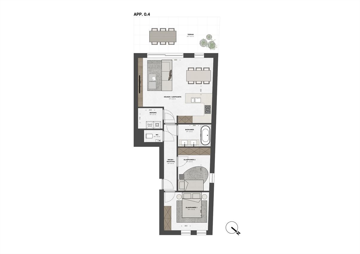 Ideale investeringsopportuniteit - gelijkvloers met tuin - 2 slk  foto 2