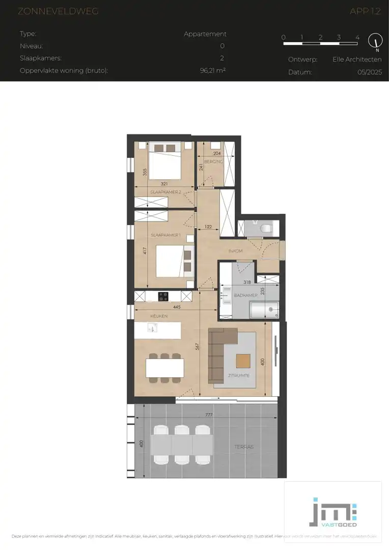 Nieuwbouwappartement met 2 slaapkamers, ondergrondse autostaanplaats en kelderberging foto 9