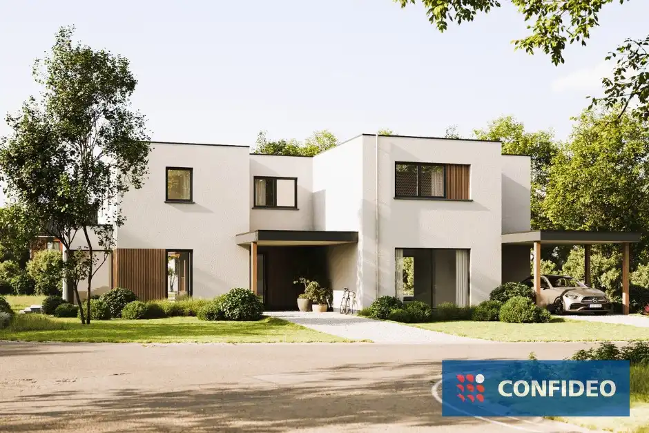 Moderne villawoningen in het Haspengouwse landschap foto {{pictureIndex}}