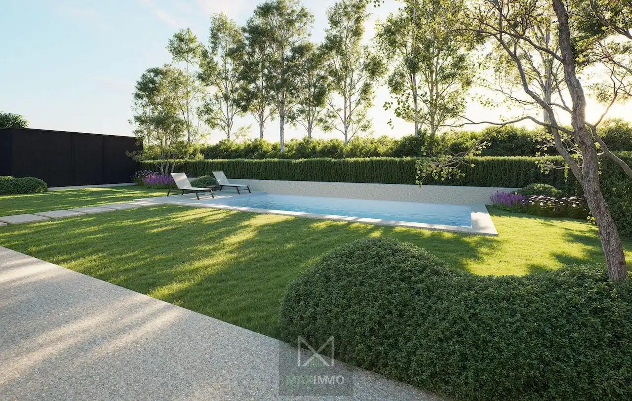 Exclusieve en energiezuinige gelijkvloerse villa in afwerkingsfase – zicht op velden & bos foto 11