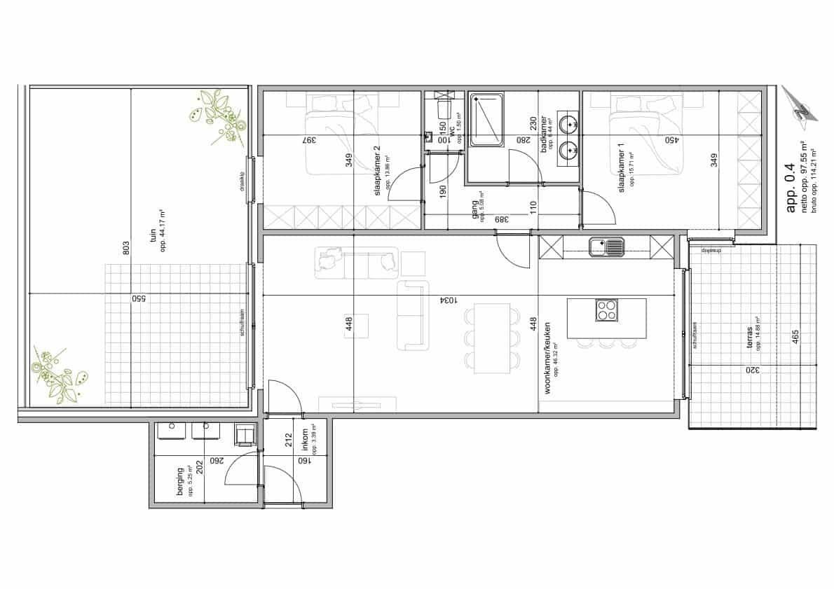 Instapklaar nieuwbouw appartement met 2 slaapkamers, terras, autostaanplaats en berging te Kinrooi foto 8