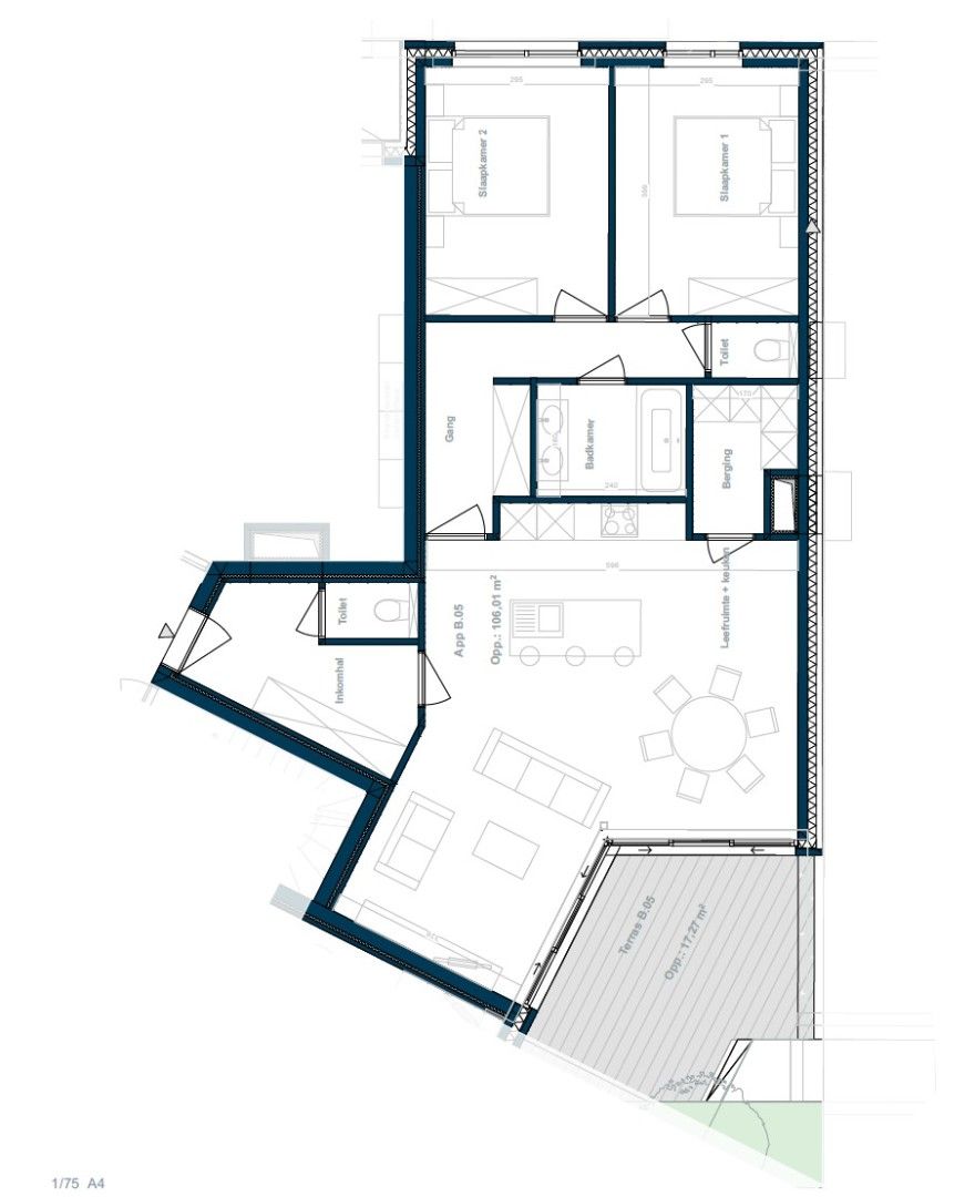 Gelijkvloers appartement met 2 slaapkamers in Mariakerke (106 m²) foto 21