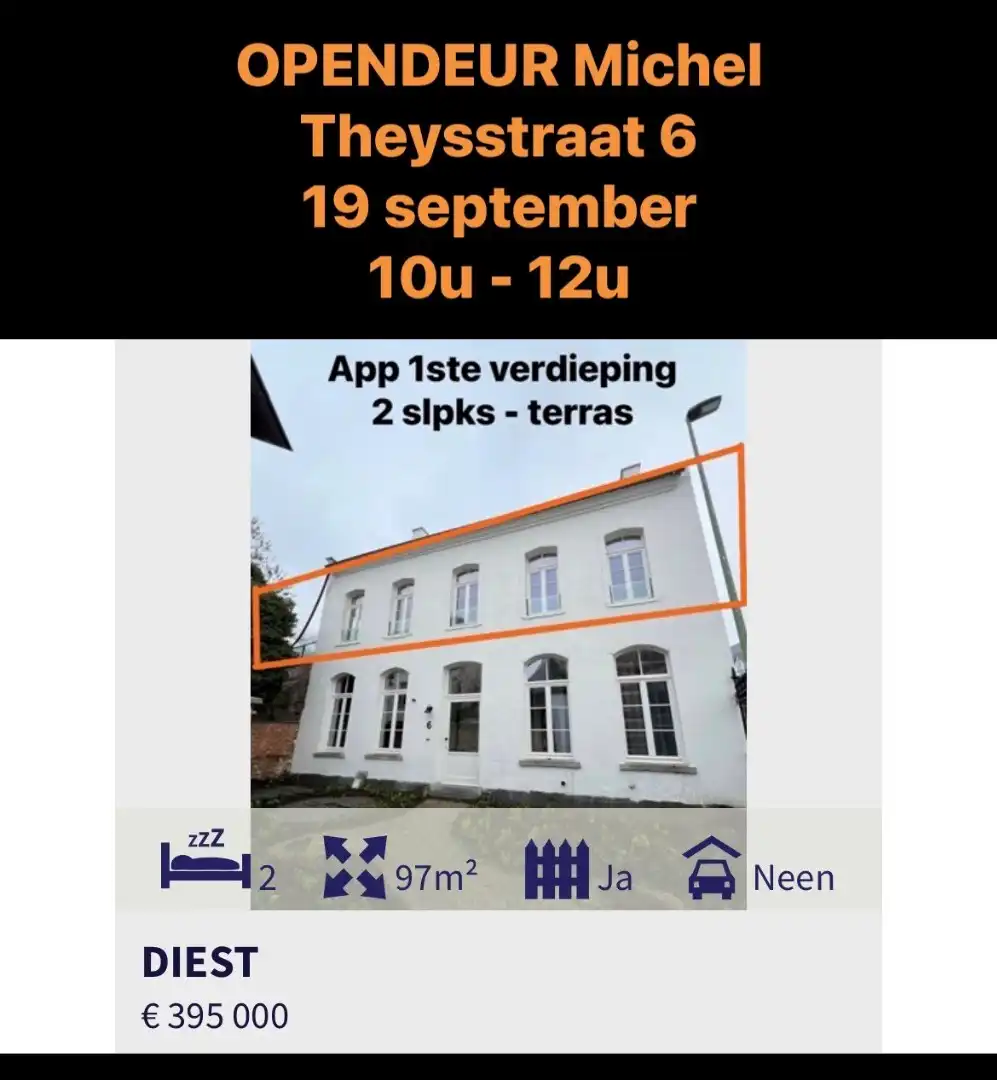 GERENOVEERD APPARTEMENT te Diest : 2 slpks, terras foto {{pictureIndex}}