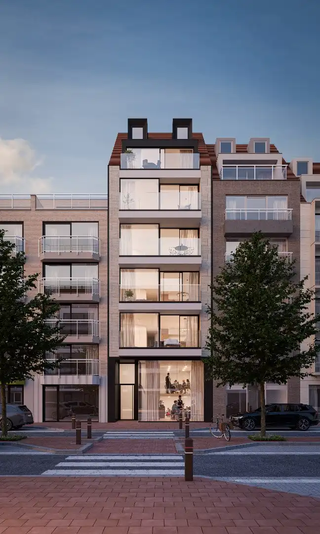 Breed nieuwbouwappartement in centrum Knokke foto {{pictureIndex}}