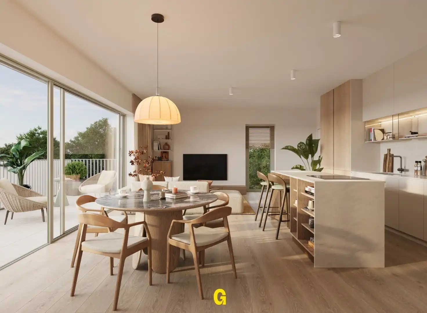 Nieuwbouwappartement op het gelijklvoers met 2 slaapkamers en terras uitgevend op de tuin, in res. de Boomgaard vlakbij het centrum van Hoeselt foto 7