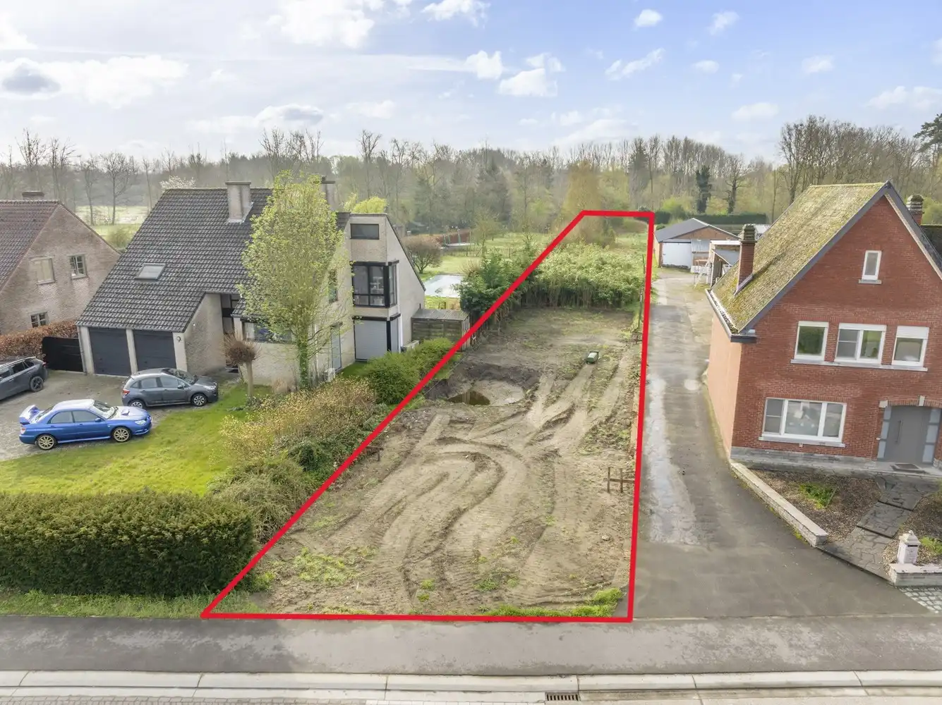 Rustig gelegen Z-gerichte bouwgrond van 17are 43ca voor een open bebouwing te Rotselaar. foto 2