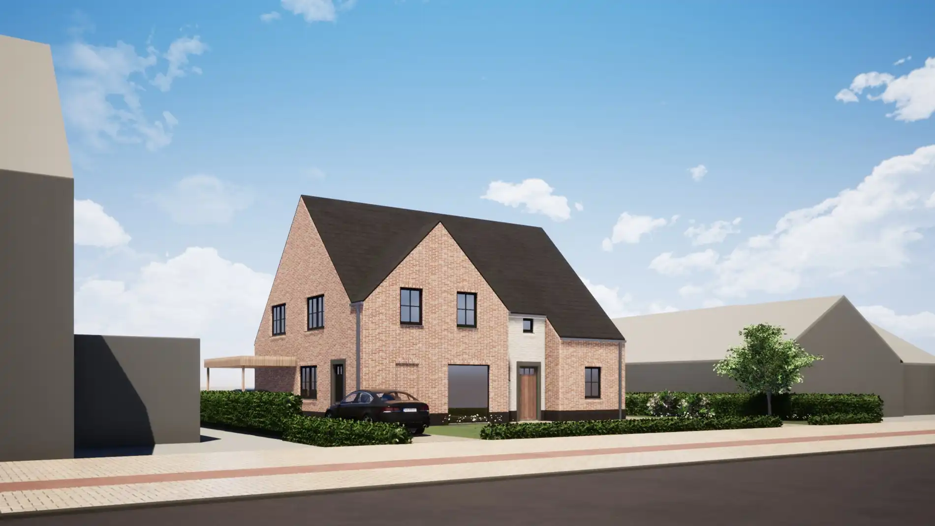 Ruime halfopen bebouwing met 3 slaapkamers, bureau en landelijk verzicht te Aartrijke foto 4