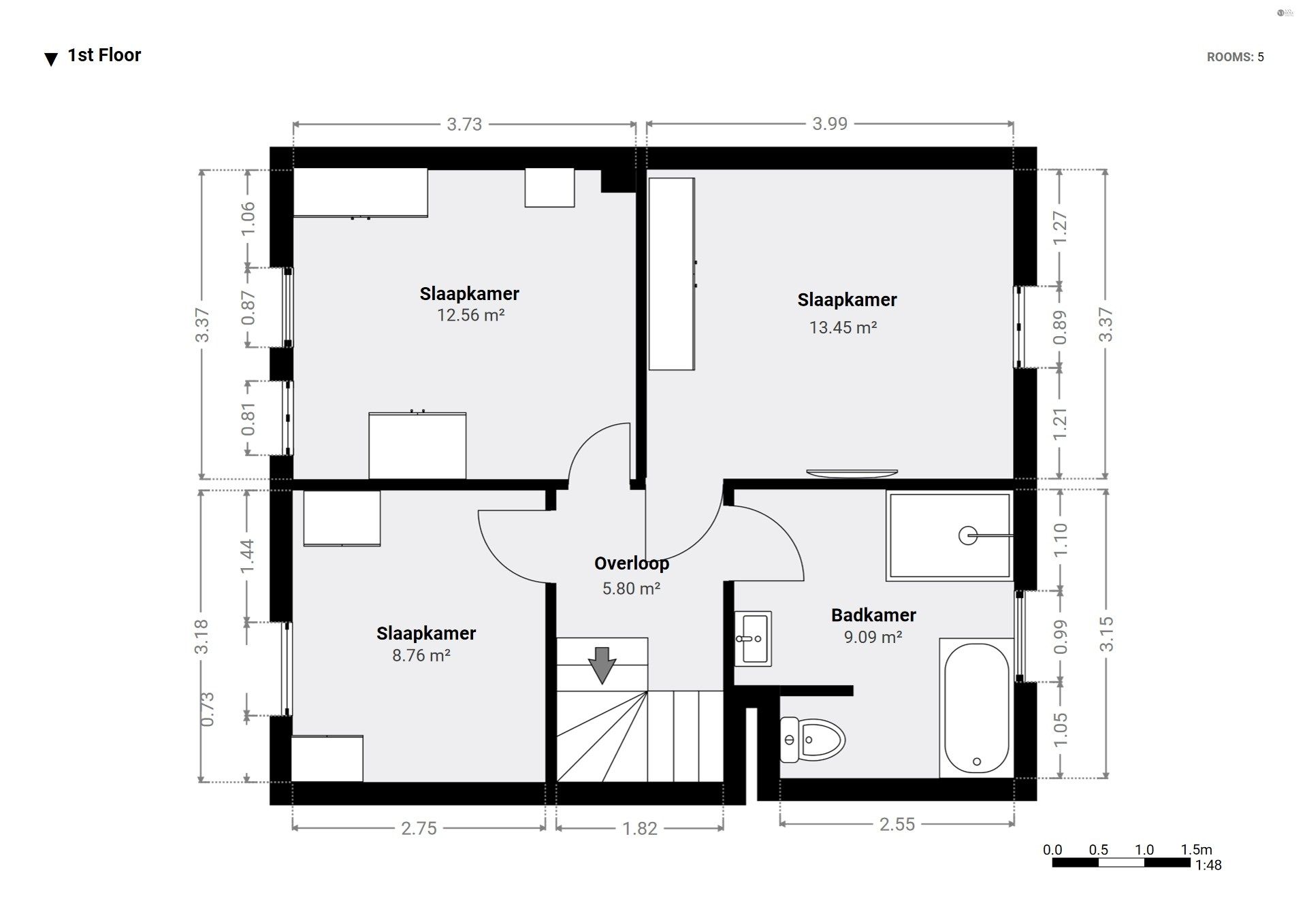 Recente woning, 5 slaapkamers, met garage en staanplaats. foto 25