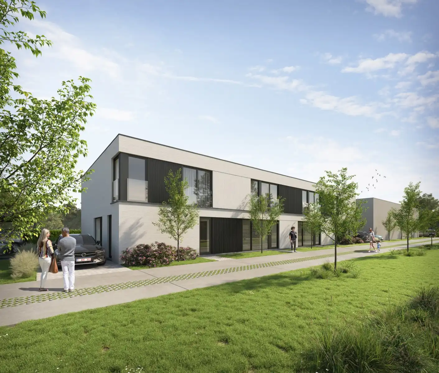 Moderne woningen in nieuwe groene woonbuurt in Zulte foto 2