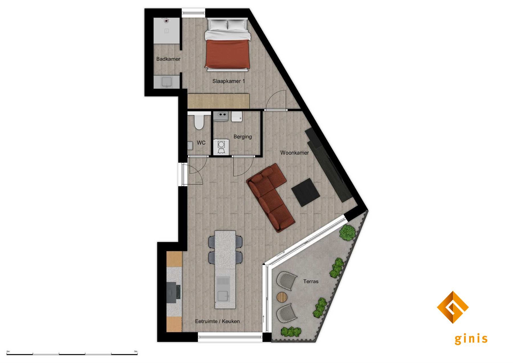 Instapklaar 1- slaapkamerappartement op 2e verdieping in het centrum van Lommel! foto 12