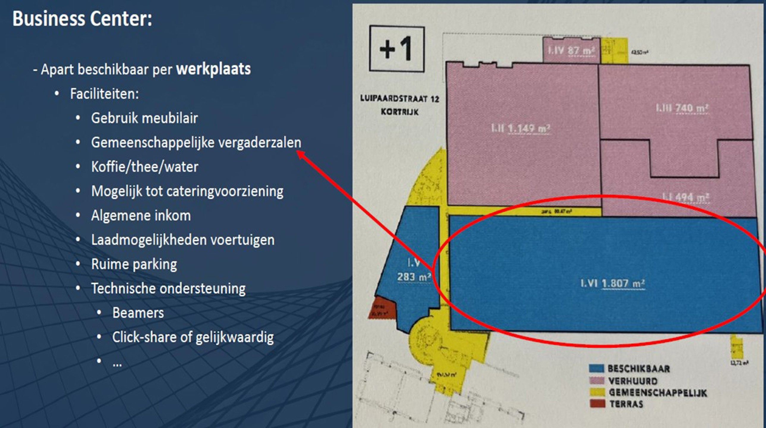 Kantoorruimte/Business center te huur : 1.807m² ( +ev 283m²) foto 7