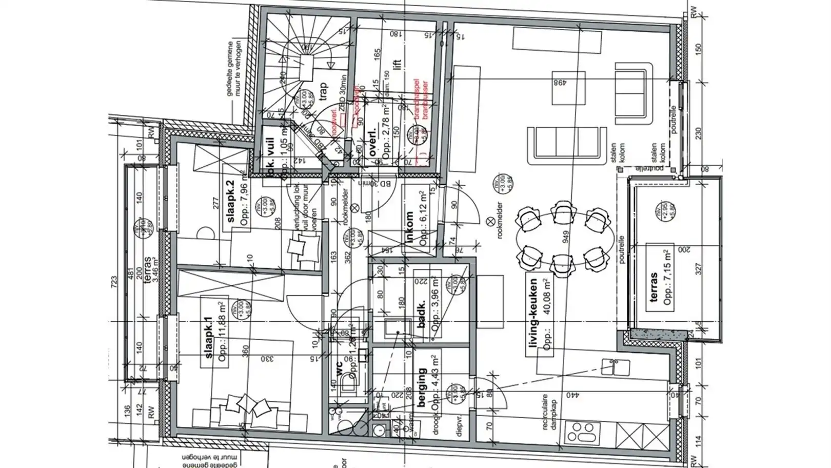 VOLLEDIG OPGESCHILDERD NIEUWBOUWAPPARTEMENT MET TWEE SLAAPKAMERS EN TWEE TERRASSEN foto 16