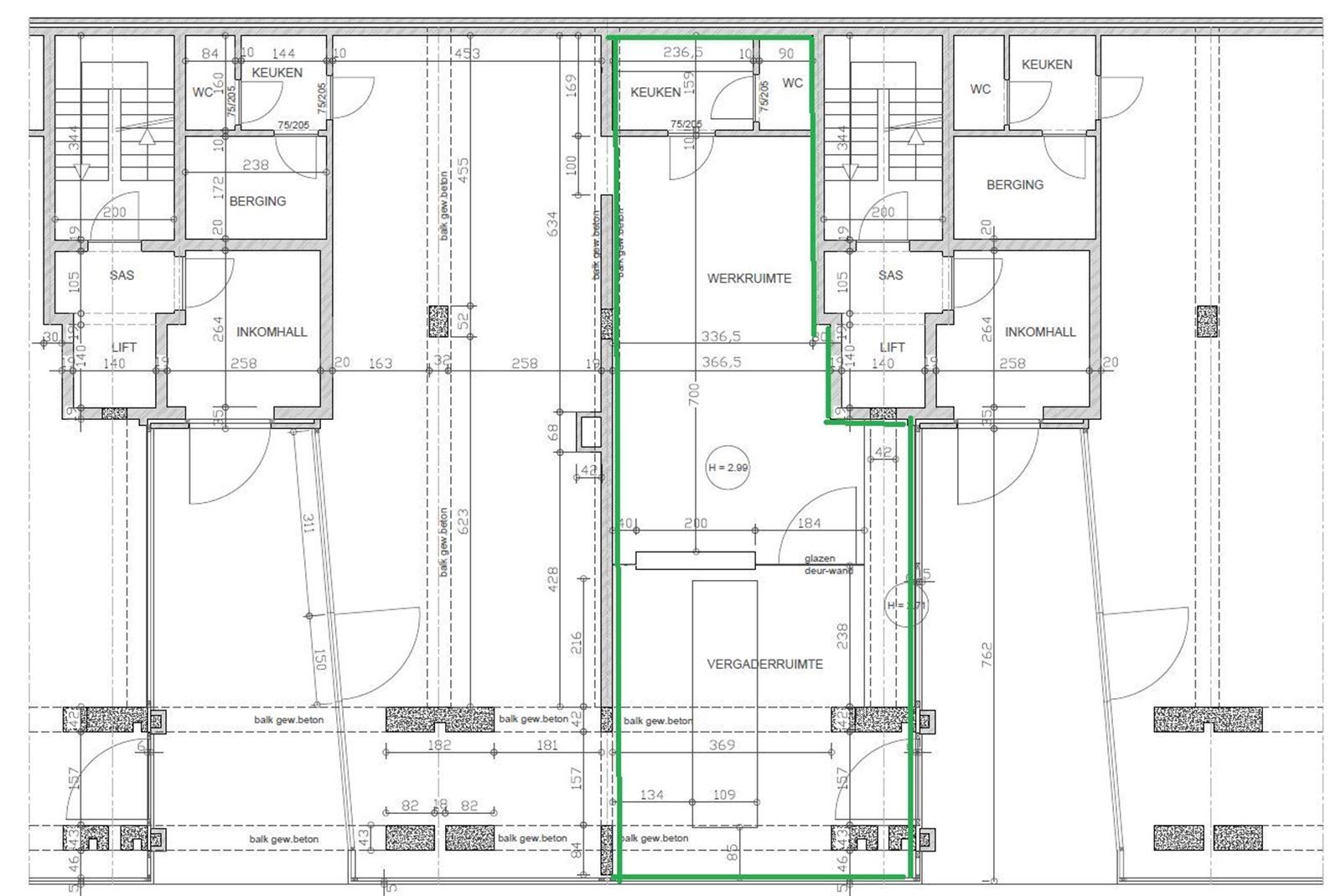 Mooie kantoorruimte ( 64m²) in Buizingen foto 2