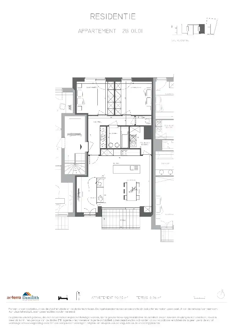 Gezellig appartement met 2 slaapkamers en terras (mogelijkheid tot aankopen onder 6% BTW!) foto 2