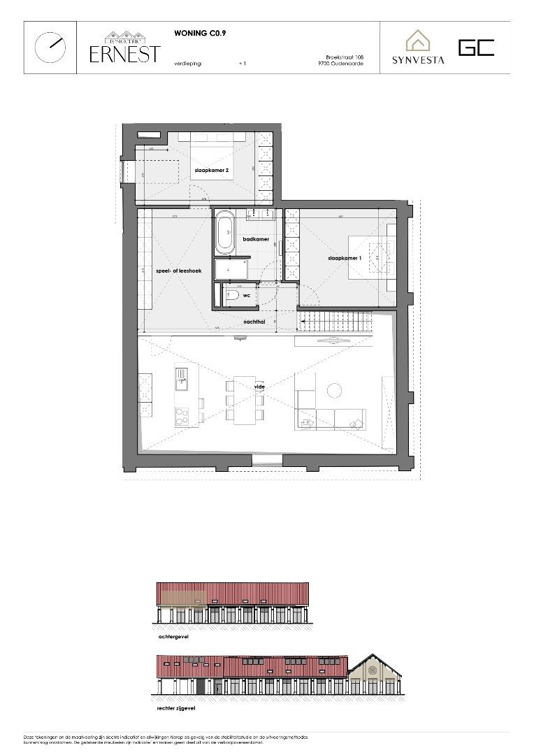 Modern huis met 2 slaapkamers, vide en speel- of leeshoek – Nieuwbouwproject Ernest, Oudenaarde foto 4