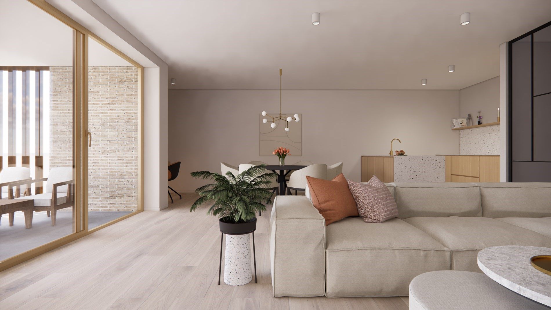 6% BTW - NIEUWBOUW GELIJKVLOERSAPPARTEMENT MET 3 SLAAPKAMERS IN HET CENTRUM VAN KERMT foto 12