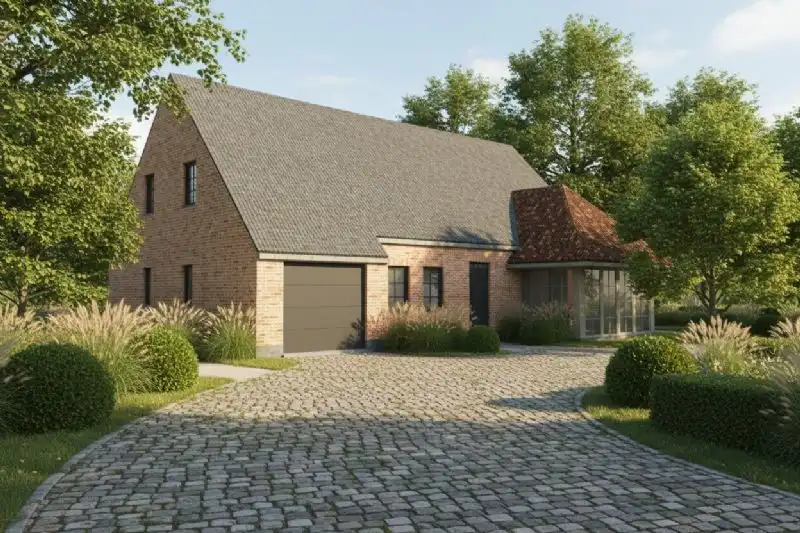 Nieuw te bouwen alleenstaande woning te Ieper. foto {{pictureIndex}}