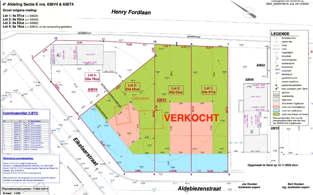 Genk, Aldebiezenstraat – Eikelaarstraat: 3 bouwgronden, 1 open bebouwing  (5a 63ca) en 2 halfopen bebouwingen (5a 03ca en 4a 97ca). foto 3