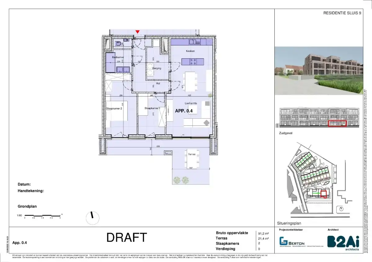 Ruim 2 slaapkamerappartement met tuin en zicht op het water foto 7
